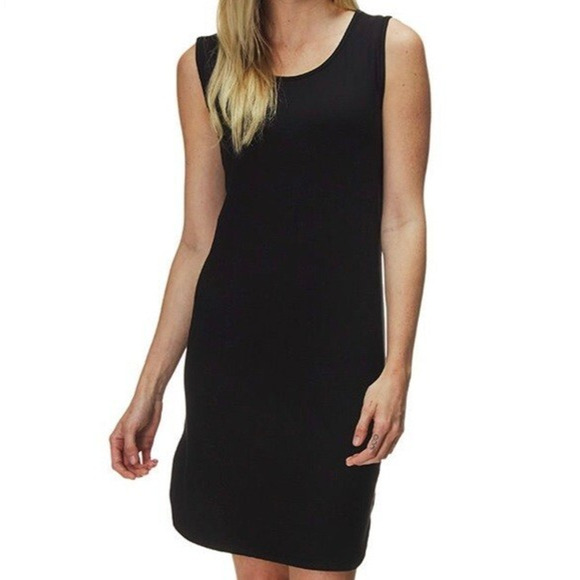 Stoic Mojave Solid Dress Sleeveless Boat Neck French Terry Black Small - Picture 1 of 8